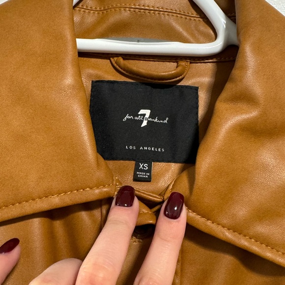 7 for all mankind leather shacket / jacket - Picture 2 of 3
